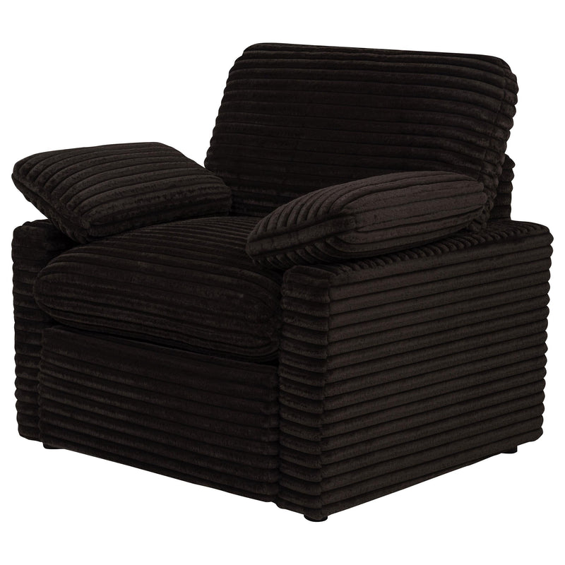 Collins Upholstered Power Recliner Chair Chocolate Brown - 610353P