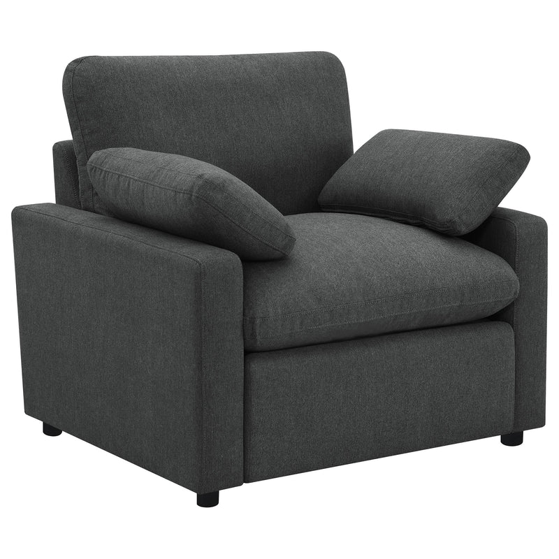 Collins Upholstered Power Recliner Chair Dark Grey - 609533P