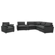 Collins Upholstered Power Recliner Chair Dark Grey - 609533P