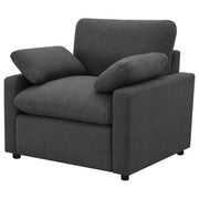 Collins Upholstered Power Recliner Chair Dark Grey - 609533P
