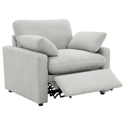 Collins Upholstered Power Recliner Chair Grey - 609563P
