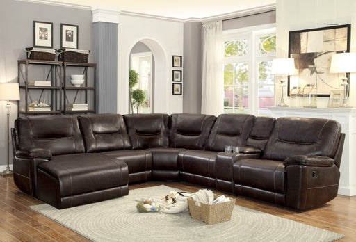 Columbus Brown Reclining LAF Chaise Sectional - DMV FurnitureSectional