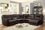 Columbus Brown Reclining RAF Chaise Sectional - DMV FurnitureSectional