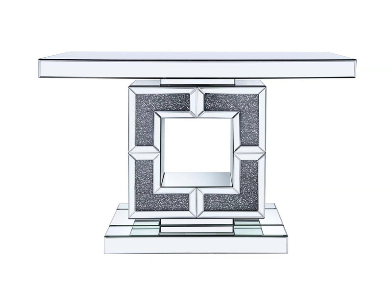CON1003 SILVER CONSOLE TABLE 47"X31"X14" - 210000005660
