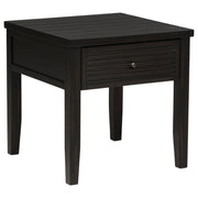 Concord 1-drawer Square End Table Distressed Java - 710577