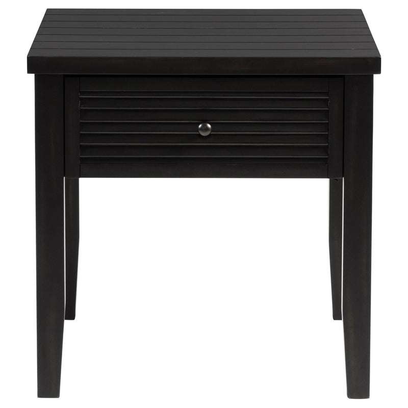 Concord 1-drawer Square End Table Distressed Java - 710577