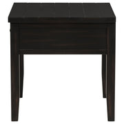 Concord 1-drawer Square End Table Distressed Java - 710577