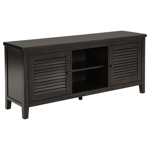 Concord 2-door 60-inch TV Stand Console Distressed Java - 701782