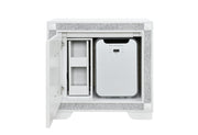 Soleil White Nightstand With Cooler And Speaker - SOLEIL-WHITE-NS W/COOLER + SPKR