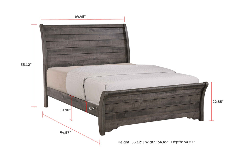 Coralee Gray Sleigh Bedroom Set - DMV FurnitureBedroom Set