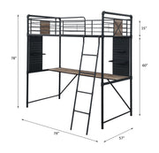 Cordelia Twin Loft Bed W/Desk - 38310