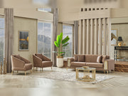 Cordoba 3-pieces (Sofa & Loveseat & Chair) Livingroom in Light Brown - 200-SER-COR-ANKA901-321