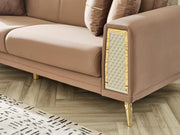 Cordoba 3-pieces (Sofa & Loveseat & Chair) Livingroom in Light Brown - 200-SER-COR-ANKA901-321