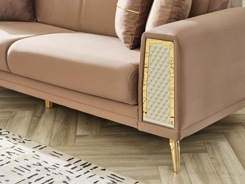 Cordoba 3-pieces (Sofa & Loveseat & Chair) Livingroom in Light Brown - 200-SER-COR-ANKA901-321