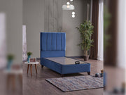 Cordoba Storage Bed With Headboard - Queen in Dusty Rose - 110-COR-L44-150-SB