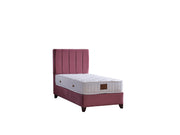 Cordoba Storage Bed With Headboard - Twin in Dusty Rose - 110-COR-L44-100-SBWHB