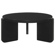 Cordova 2-piece Solid Wood Coffee and End Table Set Black - 709678-S2