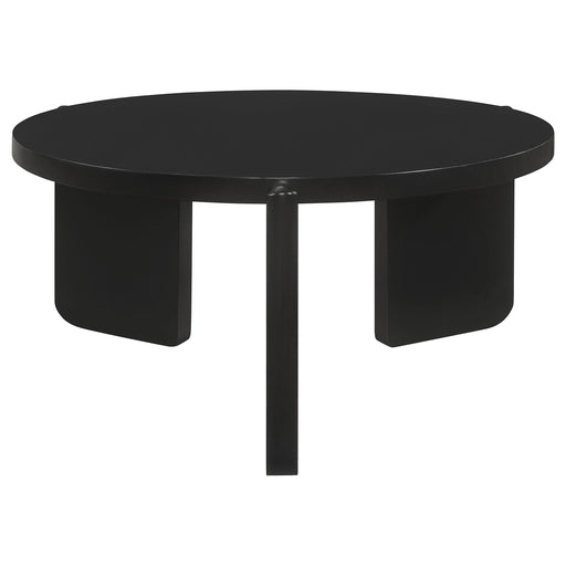 Cordova Round Solid Wood Coffee Table Black - 709678