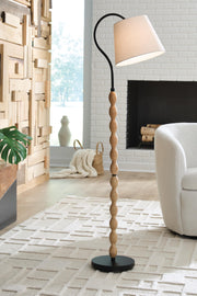 Corinwell Brown/Black Floor Lamp - L329131