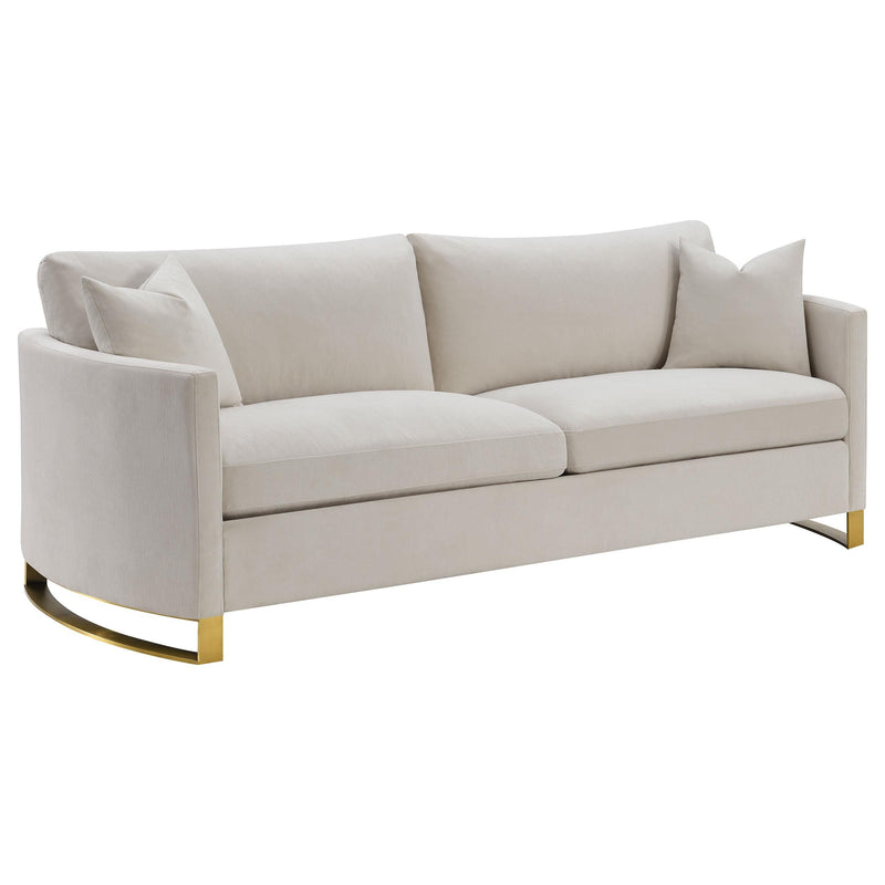 Corliss 3-piece Upholstered Arched Arm Sofa Set Beige - 508821-S3