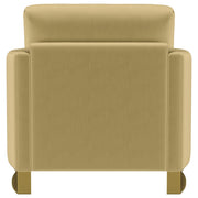 Corliss Upholstered Curved Track Arm Chair Camel - 508826