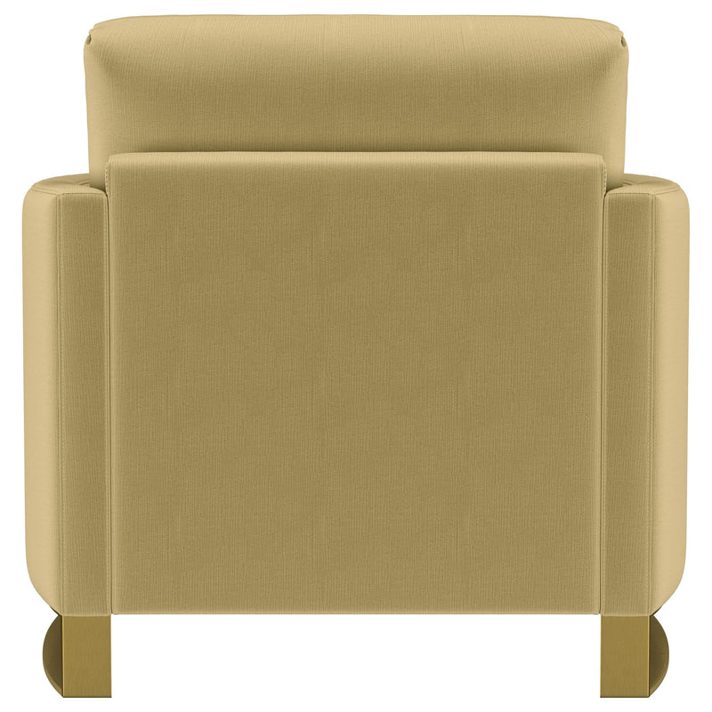 Corliss Upholstered Curved Track Arm Chair Camel - 508826