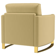 Corliss Upholstered Curved Track Arm Chair Camel - 508826