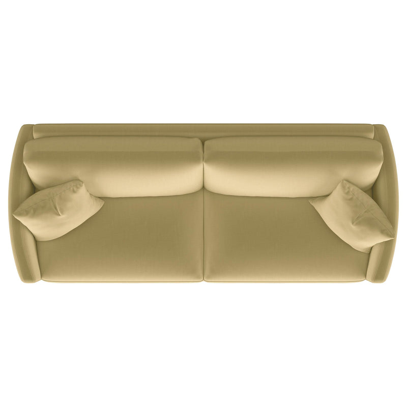 Corliss Upholstered Curved Track Arm Sofa Camel - 508824