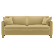 Corliss Upholstered Curved Track Arm Sofa Camel - 508824