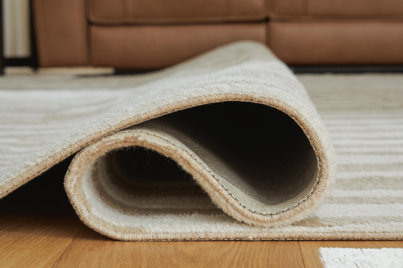 Corrbell Beige/White 7'8" x 10' Area Rug - R407631