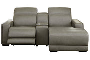 Correze Gray 3 - Piece Power Reclining Sectional with Chaise - DMV FurniturePower Reclining Sectional