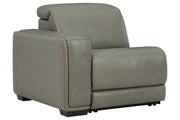 Correze Gray Left-Arm Facing Power Recliner - U9420258 - DMV Furniture