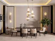 Corte Diningroom (Consol With Mirror & Dining Table & 6 Dining Chair) - 200-GAB-COR-DT-6-SET