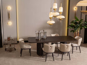 Corte Diningroom (Consol With Mirror & Dining Table & 6 Dining Chair) - 200-GAB-COR-DT-6-SET