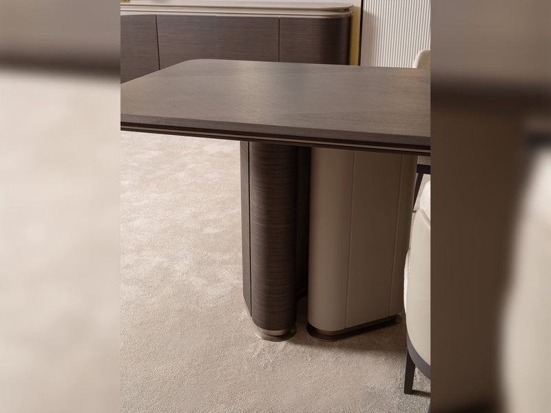 Corte Diningroom (Consol With Mirror & Dining Table & 6 Dining Chair) - 200-GAB-COR-DT-6-SET