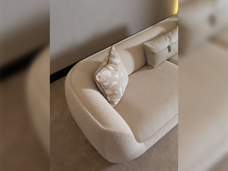 Corte Stationary Four Seat Sofa in Cream - 200-GAB-COR-4