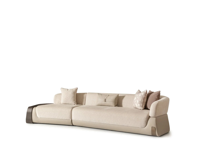 Corte Stationary Four Seater Lounge Sofa in Cream - 200-GAB-COR-4L