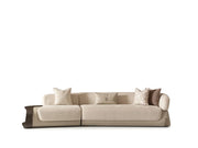 Corte Stationary Four Seater Lounge Sofa in Cream - 200-GAB-COR-4L