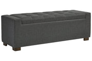 Cortwell Gray Storage Bench - DMV FurnitureAccent Bench