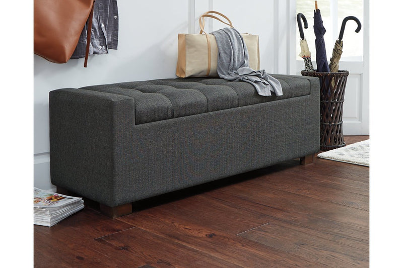 Cortwell Gray Storage Bench - DMV FurnitureAccent Bench