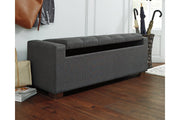 Cortwell Gray Storage Bench - DMV FurnitureAccent Bench