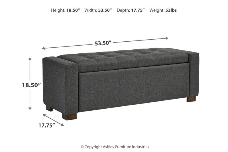 Cortwell Gray Storage Bench - DMV FurnitureAccent Bench