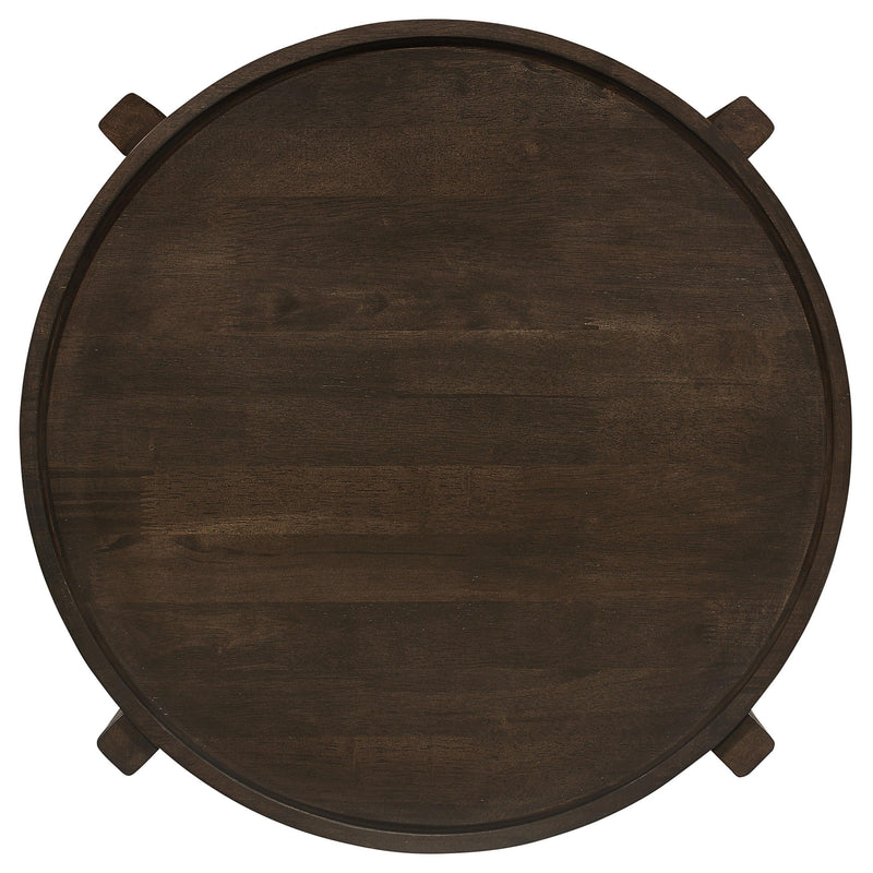 Cota 2-piece Solid Wood Coffee and End Table Set Dark Brown - 708288-S2