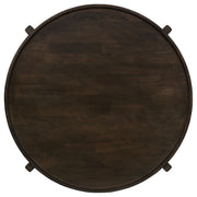 Cota Round Solid Wood Coffee Table Dark Brown - 708288