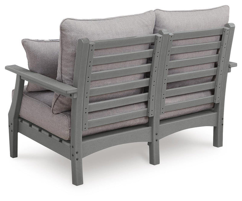 Cove Beach Outdoor Sofa and Loveseat in Gray - PKG024583
