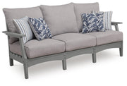 Cove Beach Outdoor Sofa and Loveseat in Gray - PKG024583