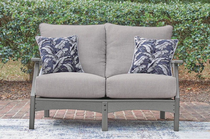 Cove Beach Outdoor Sofa and Loveseat in Gray - PKG024583