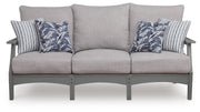 Cove Beach Outdoor Sofa and Loveseat with Coffee Table in Gray - PKG024584
