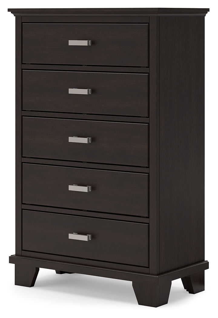Covetown Dark Brown Chest of Drawers - B441-46