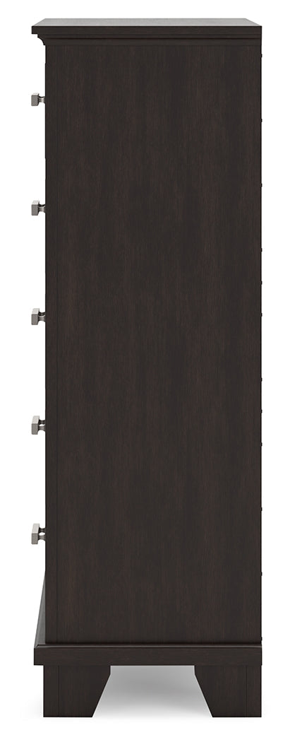 Covetown Dark Brown Chest of Drawers - B441-46